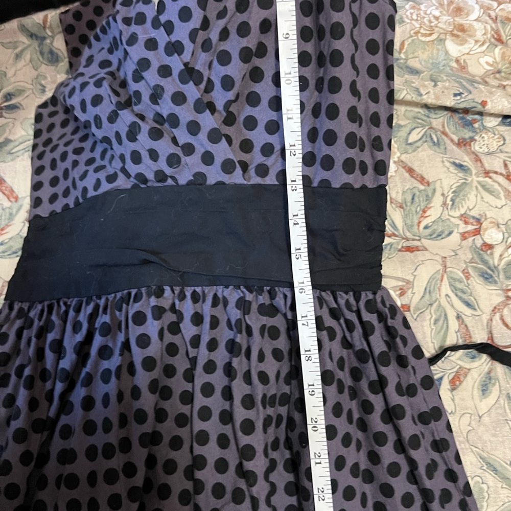 Folter,Polka-Dot Cotton Fit & Flare Dress Retro Swing, Made USA,EUC, Size M - Picture 10 of 11